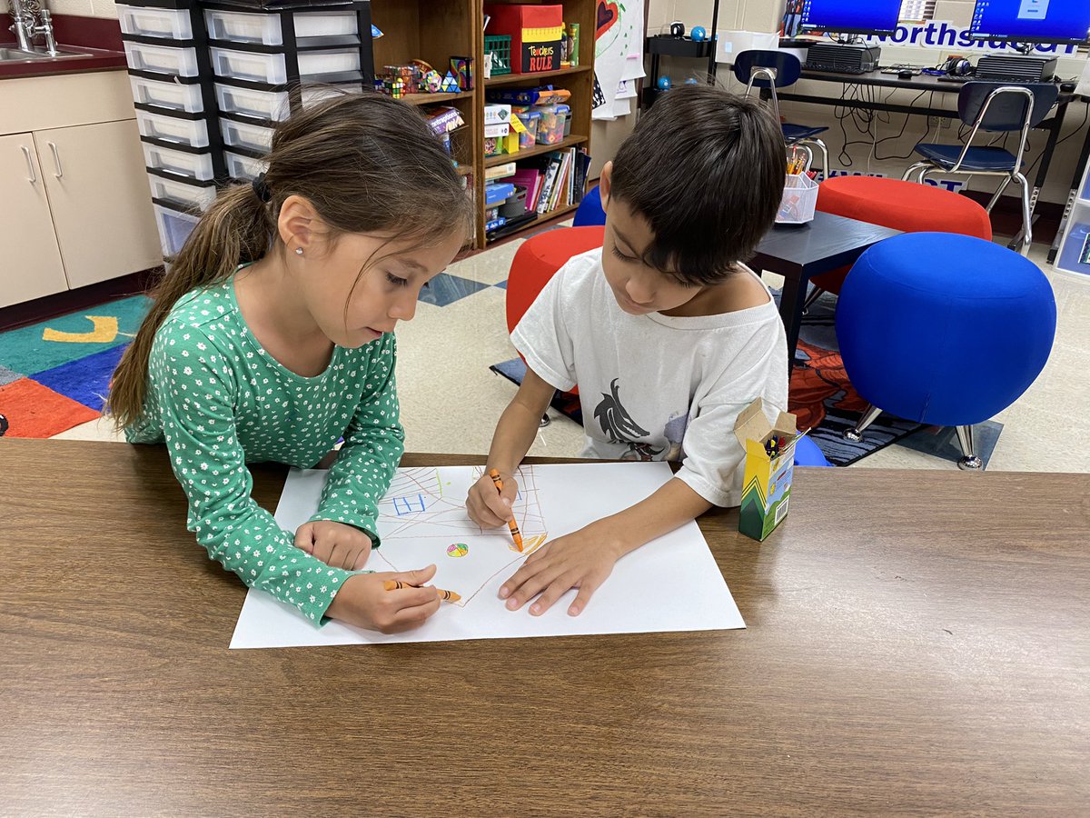 @NISDGTAA Kinders are collaborating on their home design! They are excited to turn their creation into a real life model for showcase night @NISDLeonSprings #GrecoSquad