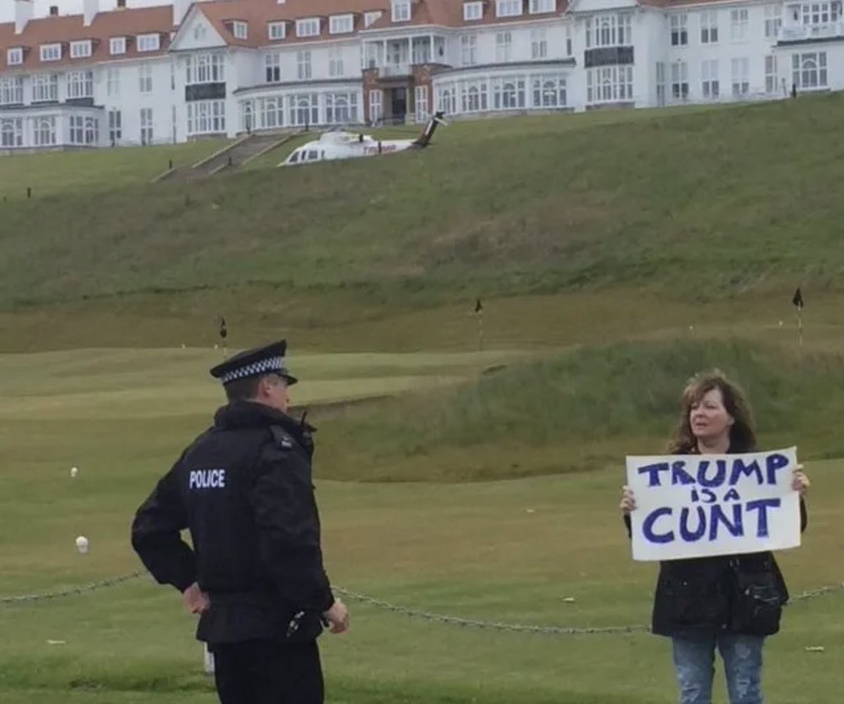 Trump landed in Scotland today expecting a hero’s welcome. Here’s what the Scottish people REALLY think of him…