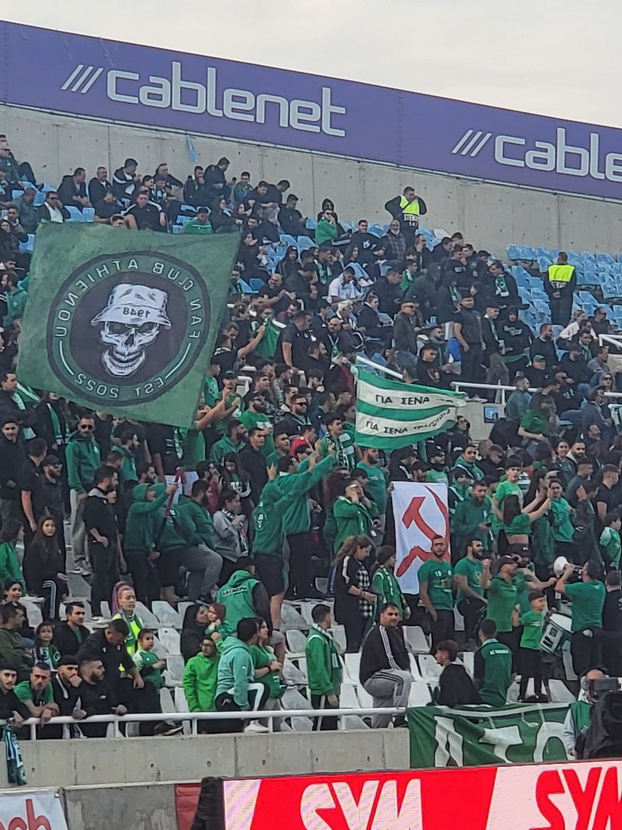 Mazchatsball's tweet photo. #APOELFC v #omoniafc at the #gspstadium. No goals, but great atmosphere.
#cyprus #football #ultras #atmosphere #fans #LabourDay #nicosia https://t.co/n9A1uF1KFn