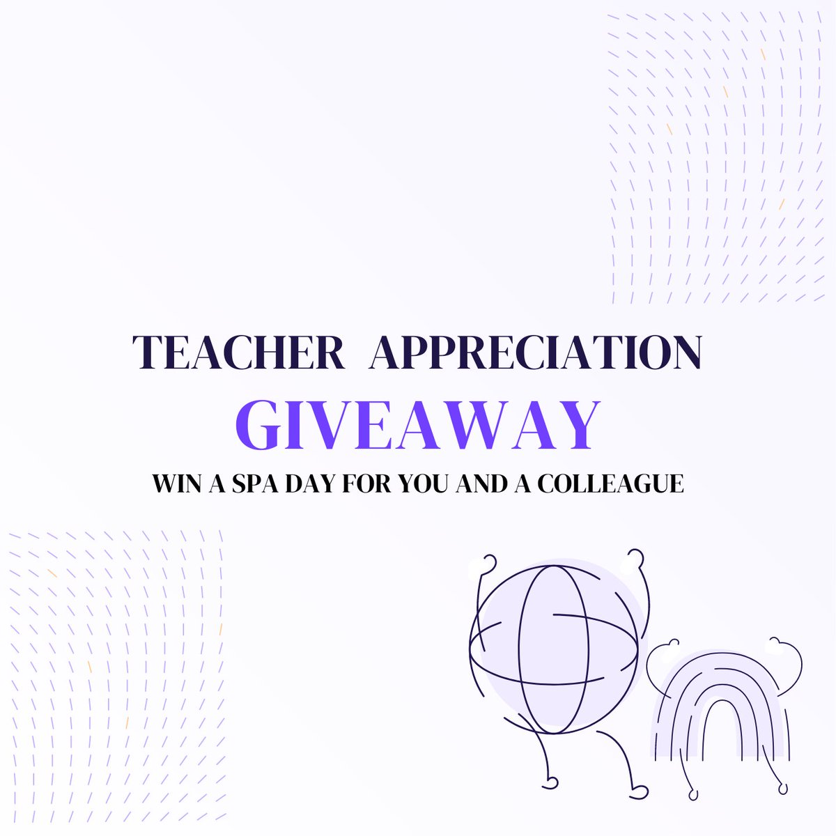 PropelloLearn's tweet photo. 🚨GIVEAWAY ALERT🚨 You &amp; a tagged teacher can each win $150 gift cards to a spa of your choice. To enter, you must:

✅ Follow us 
✅ 👍🏻and RT this &amp; tag another teacher in the comments 
✅ BONUS: Tweet your favorite #TeacherAppreciation memory &amp; tag us

Deadline is 11:59 PM 5/6 https://t.co/s7kJ1WLGfq
