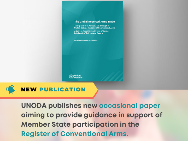 📢 Today, <a href="/UN_Disarmament/">UN Office for Disarmament Affairs</a> published its updated guide on submitting national reports to the UN Register of Conventional Arms (UNROCA) – the only global transparency instrument on #ArmsTrade.

Find it here ➡️ bit.ly/3LnVN5X.