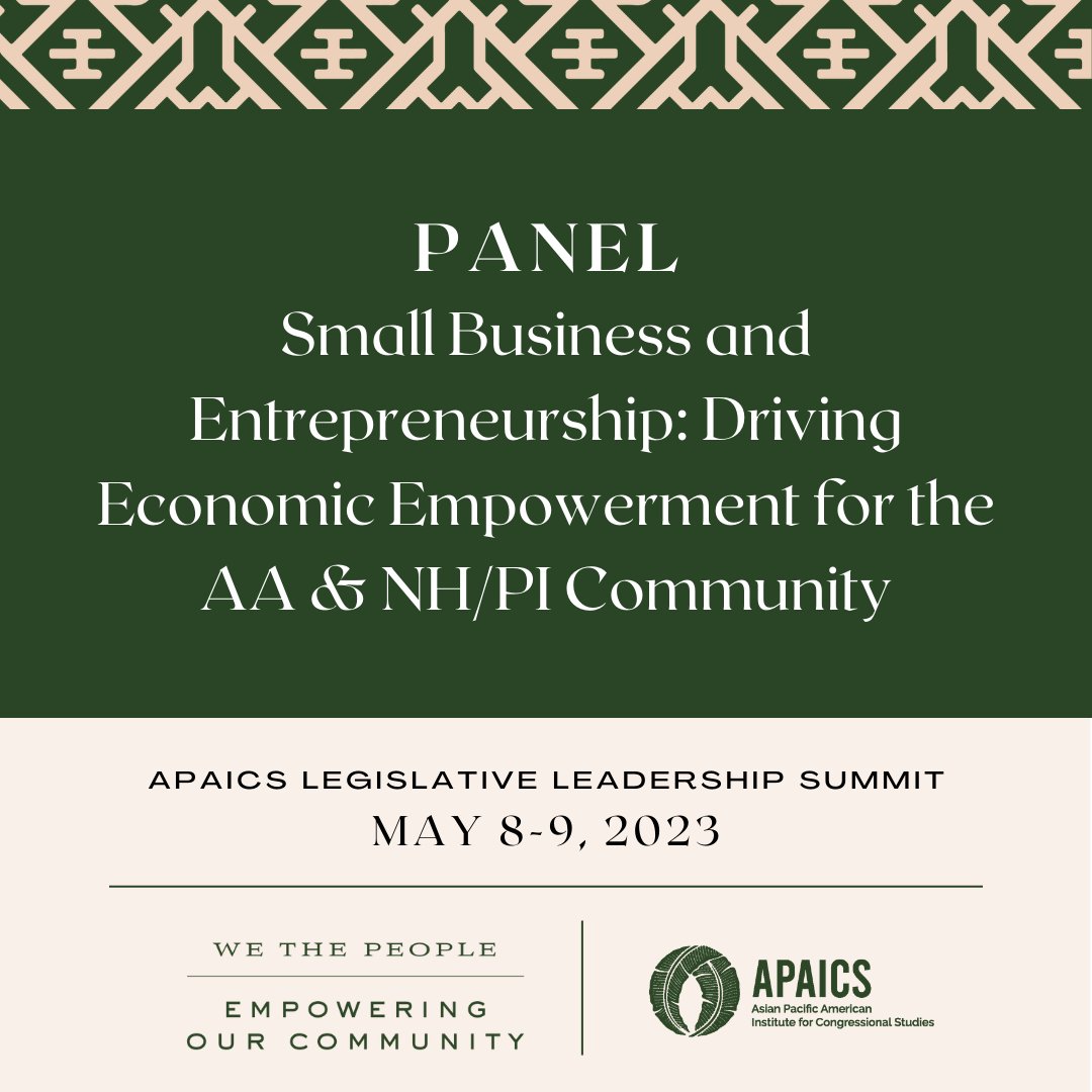 National ACE is proud to support @APAICS Legislative Leadership Summit this May 8-9 in Washington, DC! Our President and CEO Chiling Tong will be speaking on the Small Business and Entrepreneurship Panel. #APAICSLeads #AANHPIHM #LegislativeLeadership