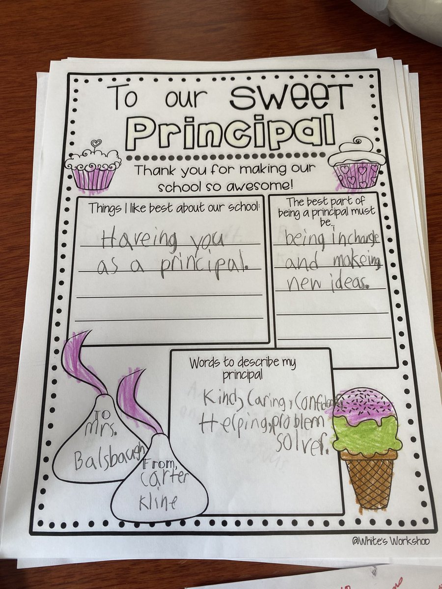 Thanks to <a href="/MissGroff/">Mrs. Esbenshade</a> and students for kind words on Principal Appreciation Day. ❤️