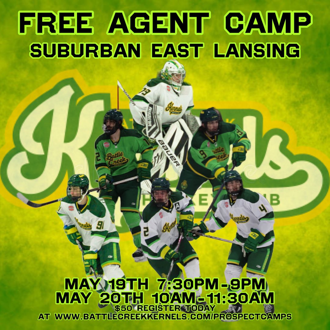 We are only 18 DAYS away from our 2023 Free Agent Camp at Suburban East Lansing May 19-20. Don’t miss out on your opportunity to showcase your talents for the Kernels staff. SIGN UP TODAY AT battlecreekkernels.com/prospectcamps