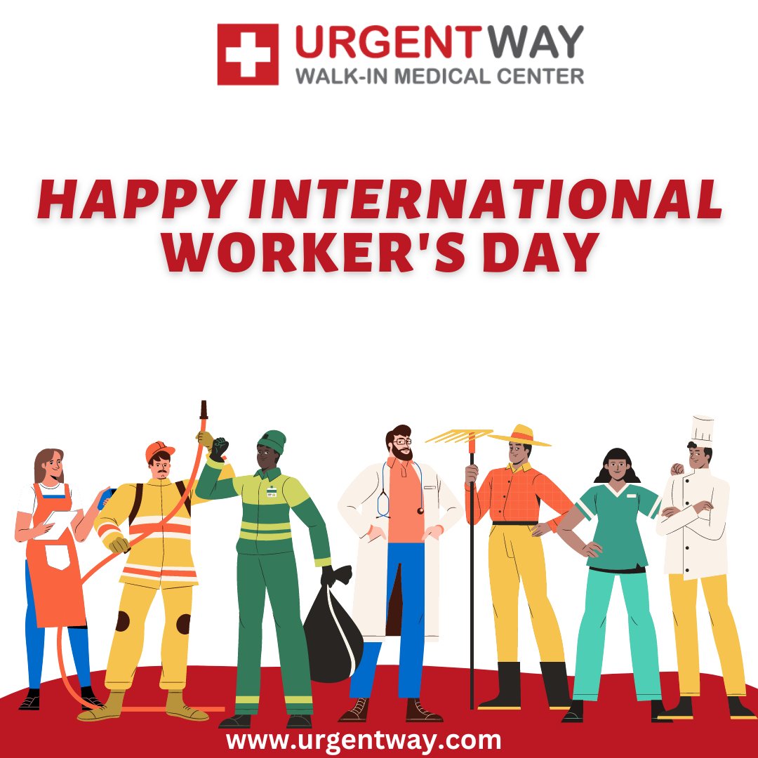 urgentwayNYC's tweet photo. Your hard work is appreciated. This is a day for all the workers. Happy International Worker's Day to all the hardworking men and women.
#workersday #may #mayday #workers #internationalworkersday #work #workers #longweekend #worldworkersday #urgentway #clinics https://t.co/5s0Sjj6Otg