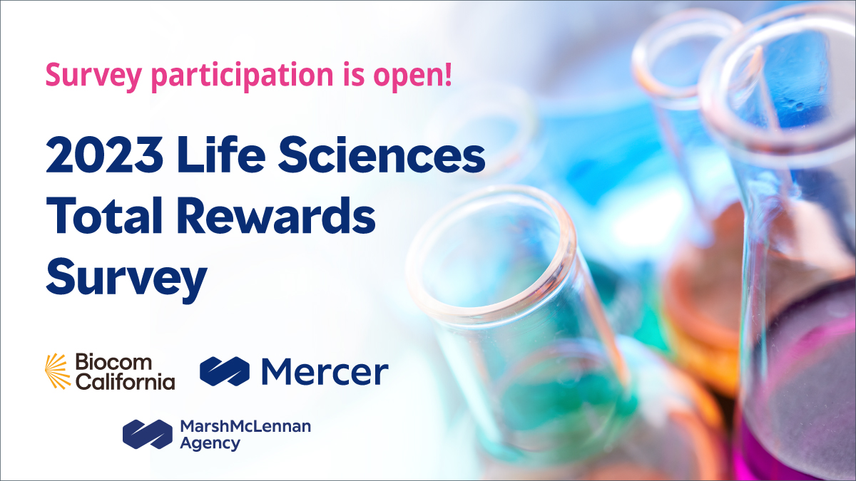 MMA_West's tweet image. Calling all #LifeScience organizations! Marsh McLennan Agency and Mercer are excited to launch the 2023 Life Sciences Total Rewards Survey. Open now through 6/2/2023. Get started: bit.ly/3VkwKFm #lifescienceindustry #compensationtrends #employeeperks #marshmma