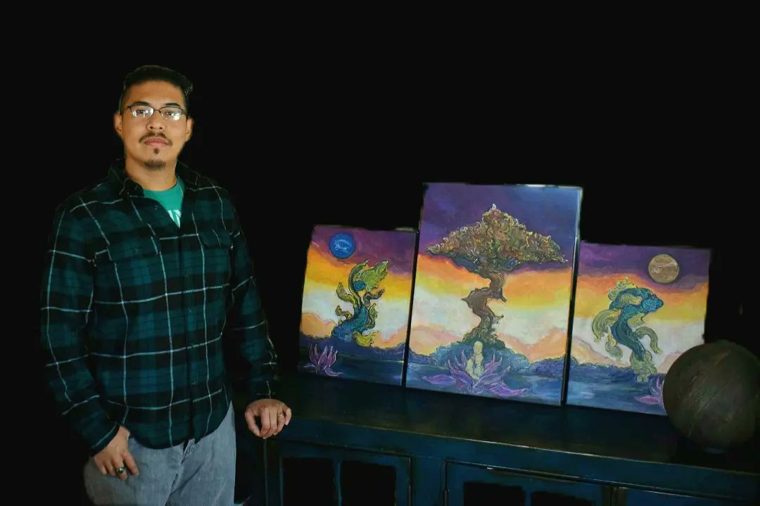 BearheartC's tweet photo. Triptych commission piece - November 2023.

Acrylic on canvas.

#artist #ArtistOnTwitter #art #artontwitter #artwork #commissionart #pisces #treeoflife https://t.co/RxZk7r2gR6