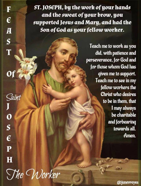 TheKingsMen's tweet photo. St. Joseph the Worker, Pray for Us! https://t.co/gesDdbayCe