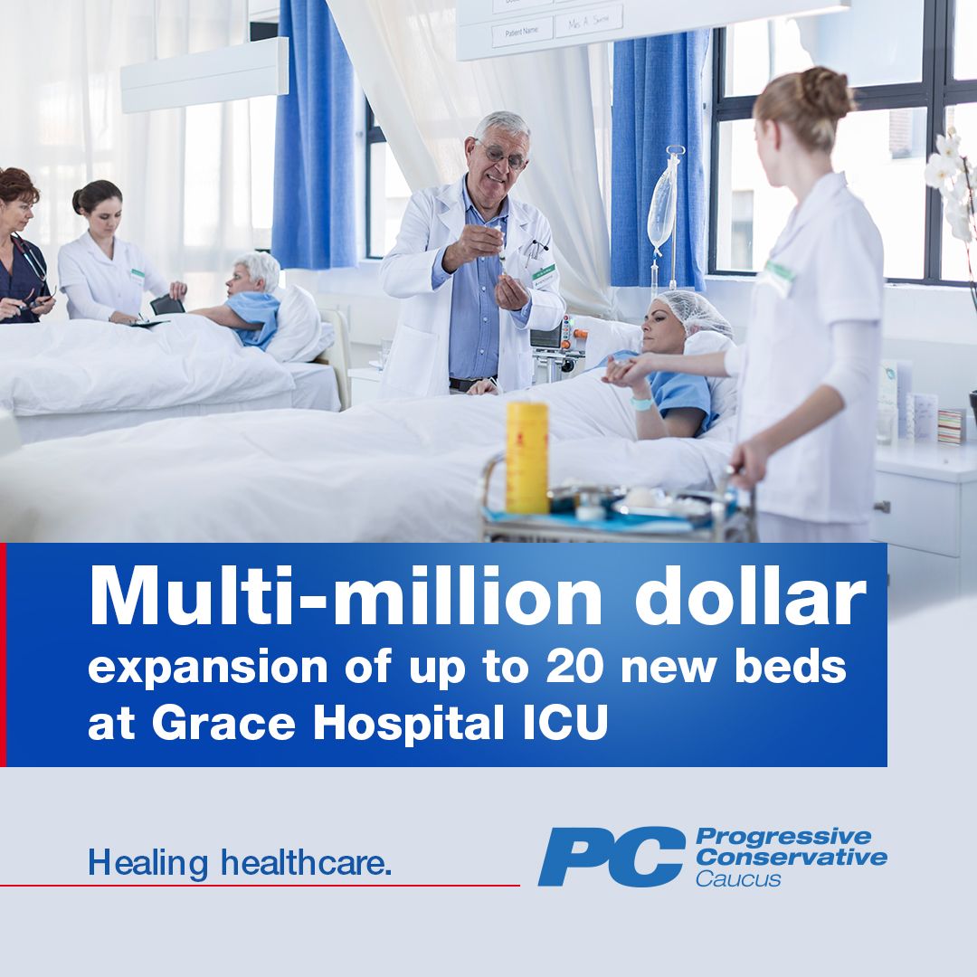 Our PC Team is helping heal our healthcare system - with up to 20 new beds at the Grace Hospital ICU. #mbpoli 

Read more here: news.gov.mb.ca/news/index.htm…