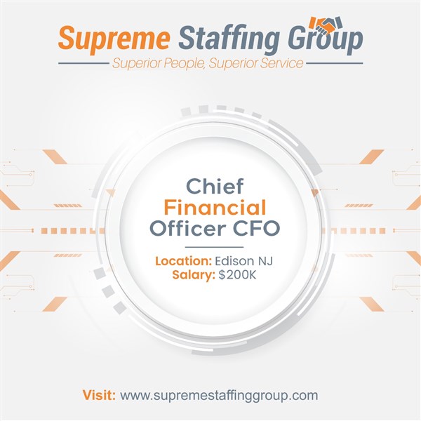📢Chief Financial Officer
📍Location: Edison NJ
💰Salary: $200K

Job details and apply: bit.ly/3Xh9qsv 

#chieffinancialofficer #distributioncompany #Recruitment #jobopening #employment #jobsearch #Jobopening #hiring #business #careeropportunities  #supremestaffinggroup