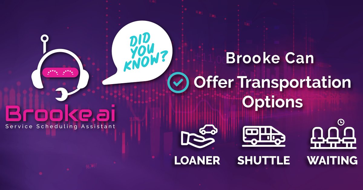 proactive_pds's tweet image. Did you know? Up to 53% of dealer service customers prefer a transportation option when their vehicle is being serviced!

Learn More: bit.ly/3NntQ0W

#ProactiveDealerSolutions #PDS #Automotive #Inflation #AutomotiveNews #AutomotiveBDC#Innovation #B2B #BDC #AI #ChatGPT
