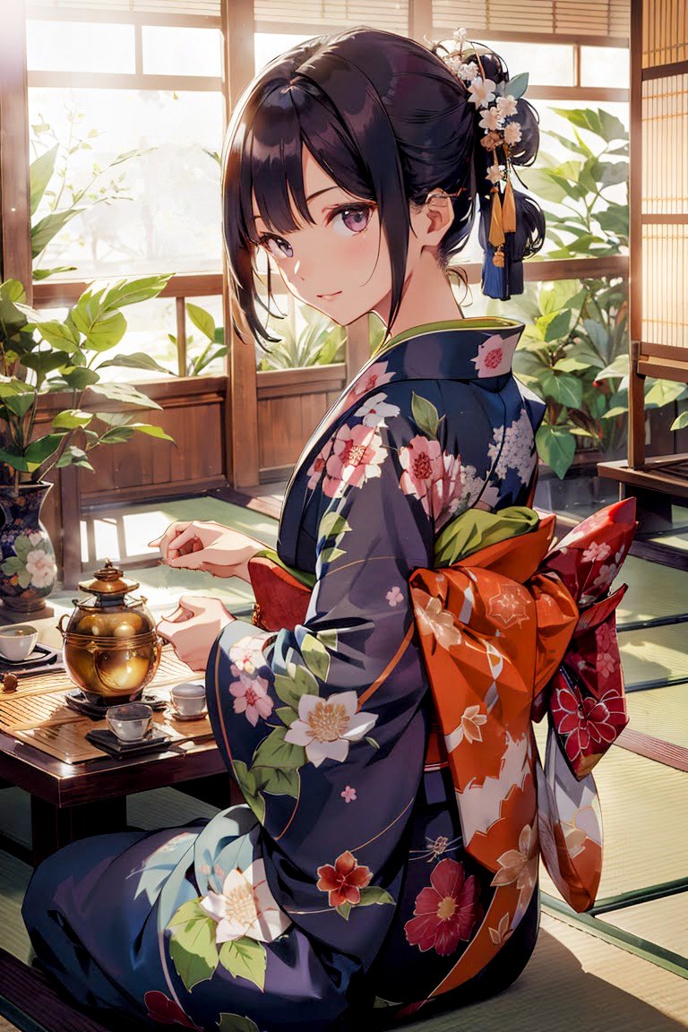 #AIイラスト 
御茶をいただく時間です
ゆっくりしましょう