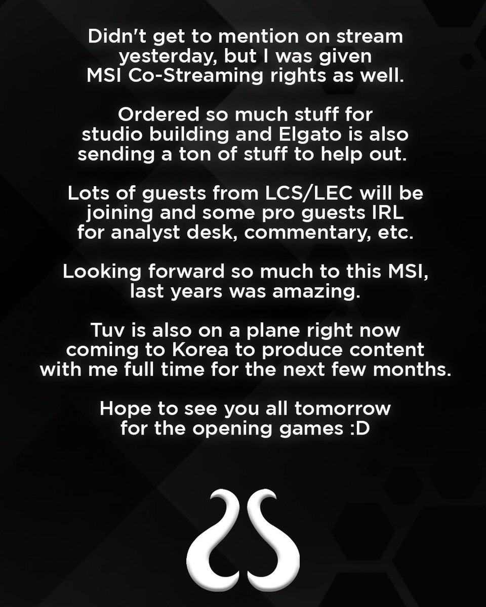 LSXYZ9's tweet photo. See you all tomorrow for #MSI2023 :D, will also do giveaways sporadically throughout the event. G2 vs LOUD gonna be a banger. https://t.co/J2KkoDzeIX