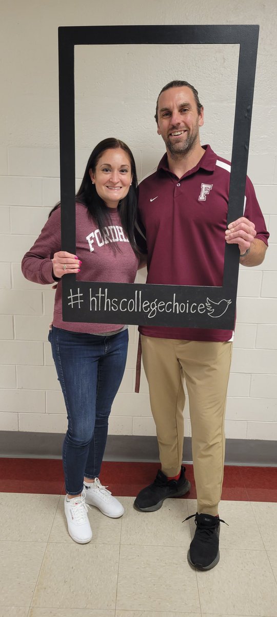 Mrs. Tagmire &amp; Mr. Dayton - proud alums! #hthscollegechoice