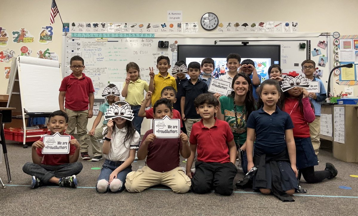ARamirezHH's tweet photo. My students are proud authors.  @hearnehusky  @studentreasures https://t.co/7TdYtHQj5x