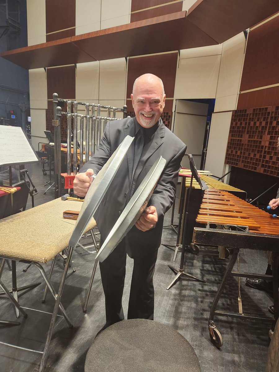 FlaOrchestra's tweet photo. Did you hear Dave Coash playing the trash can lids this past weekend? #percussion #orchestra https://t.co/ebjvhxfUxJ