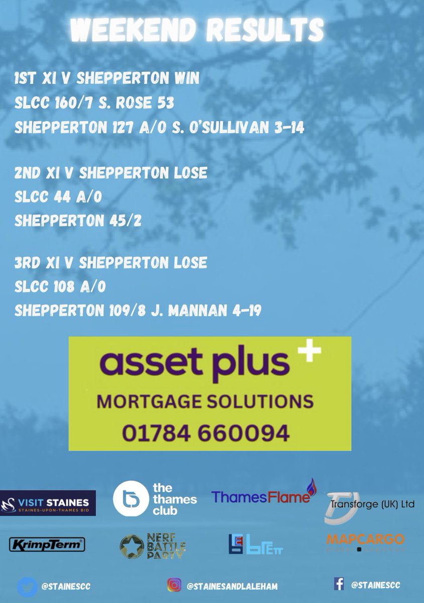 Staines & Laleham CC tweet media