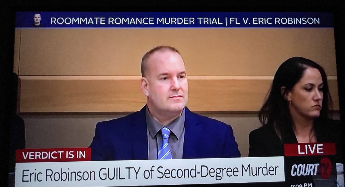 imadriienne's tweet photo. #RoommateRomanceMurderTrial #EricRobinson @CourtTV
GUILTY OF SECOND DEGREE MURDER‼️‼️‼️ https://t.co/nzjcT7sCgv