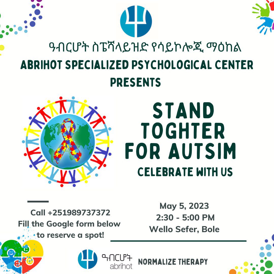 join us For the closing ceremony of Autism Awareness Month, we're bringing together parents, teachers, psychologists, and pediatricians to stand together for Autism.

 🤝 Mark your calendar 📅 for May 5th, 2023 at 8;30 LT💙
Link to Registration
bit.ly/3ViKKQc