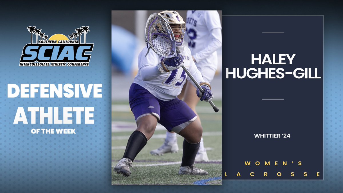theSCIAC's tweet photo. Congratulations to Bella Lynch of @AthleticsCMS and Haley Hughes-Gill of @wcpoets on earning #theSCIAC #AthleteoftheWeek honors for women’s lacrosse! #SCIACtion #SoCalSoGood #d3lax 

https://t.co/rKV83UDm1w https://t.co/pgTKK3VrJD