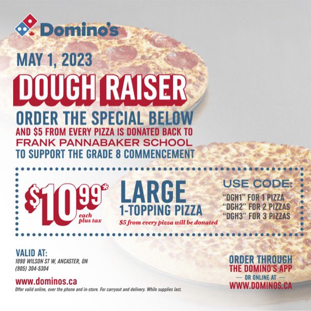 Hey Pumas! Don’t forget about tonight’s Dough Raiser special tonight at Domino’s on Wilson! 🍕
