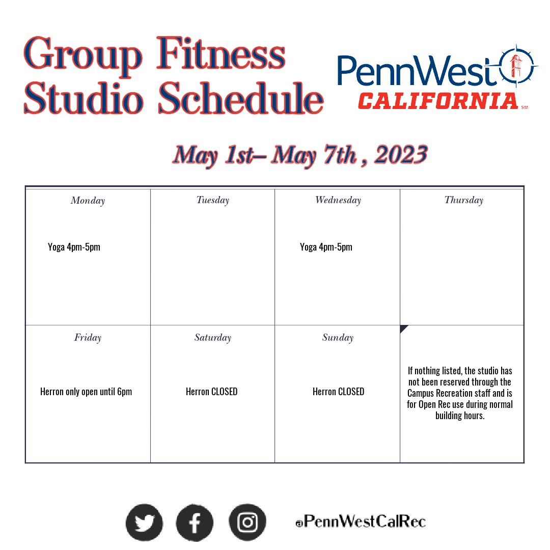 PennWest California Rec Services (@pennwestcalrec) on Twitter photo 