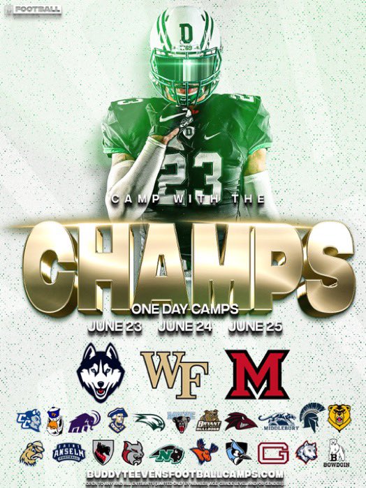 tes1ocarabello's tweet photo. Thank you @DartmouthFTBL for the camp invite! @GoMVB @CNcougarfb https://t.co/QnEIZXhl3a