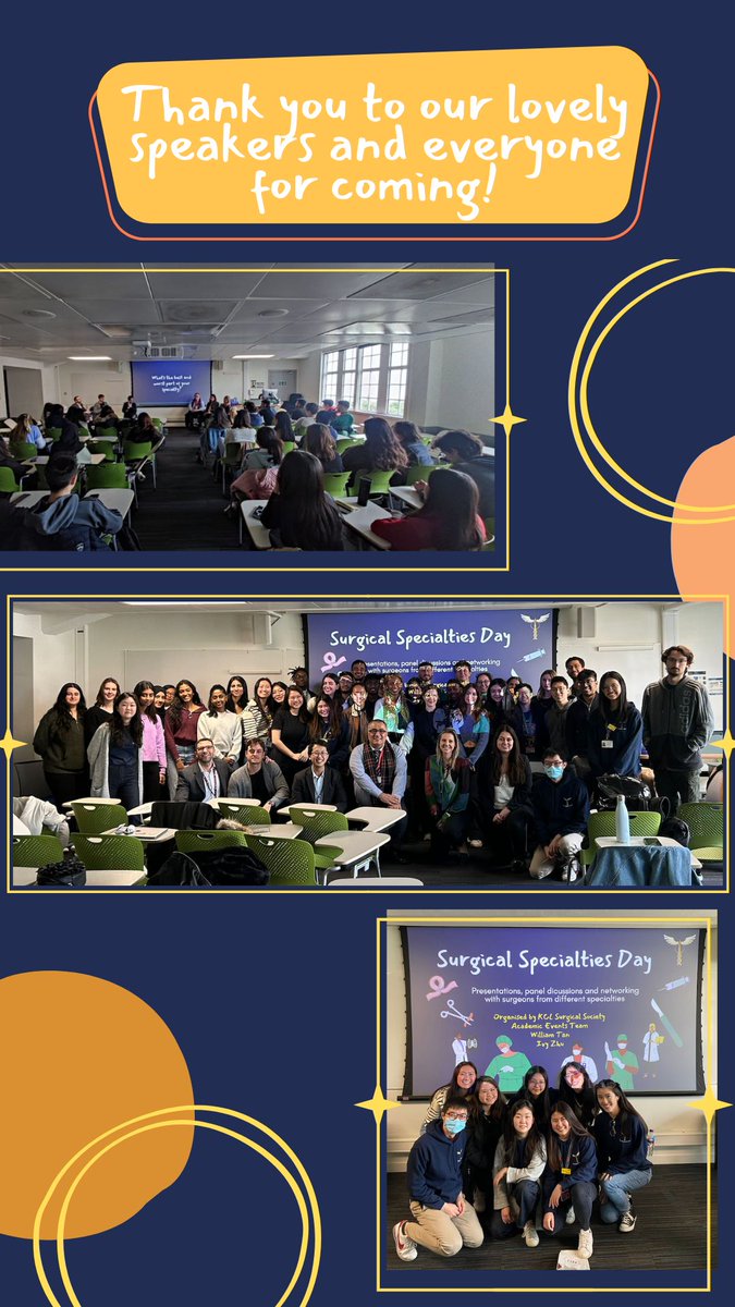 A recap of our surgical specialty event! A massive thank you to all our speakers for their inspiring and insightful talks, as well as to everyone who attended!