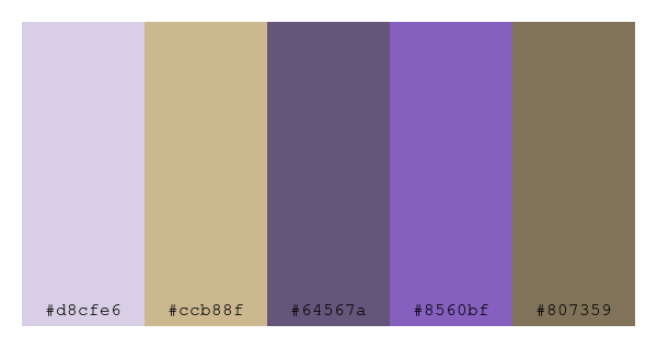 ColPaletteBot's tweet photo. Beep beep, here's a pretty color palette for you!
color-scheme.js parameters used:
- hue: 280
- variation: soft
- colors: #d8cfe6, #ccb88f, #64567a, #8560bf, #807359
Have a lovely evening!
#twitterbot #colorpalette #colors #palette #prettycolors https://t.co/IXsaJgwpti