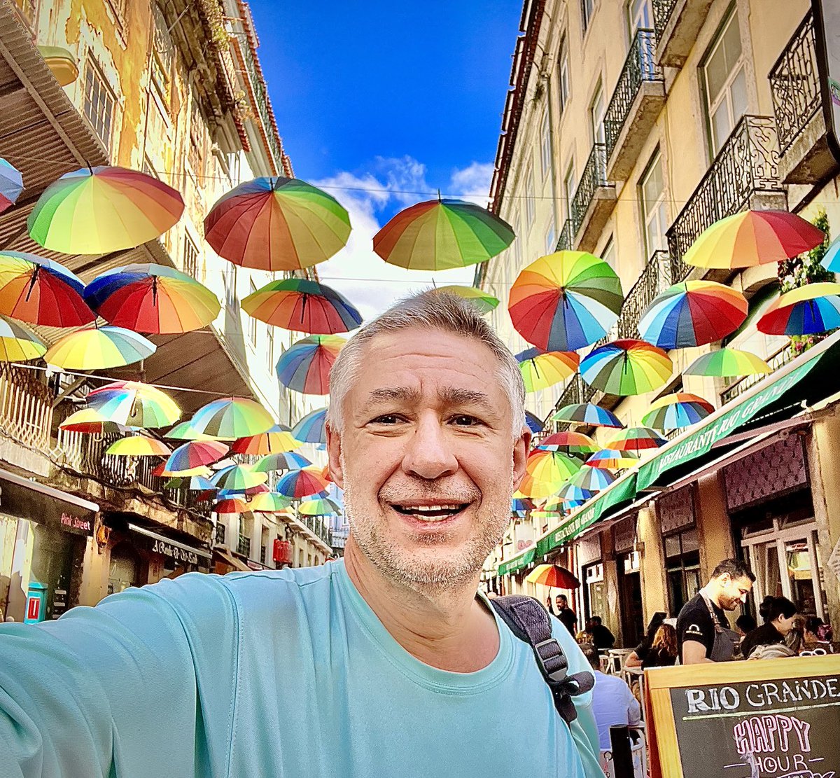 Thrilled to take my Universal Design and Inclusive Planning message to Lisbon, Coimbra & Evora Portugal. Here I am exploring pedestrian Pink Street. #streetphotography #pinkstreet #universaldesign #portugal #inclusiveplanning #peoplewithdisabilities #travel #streetphotographer