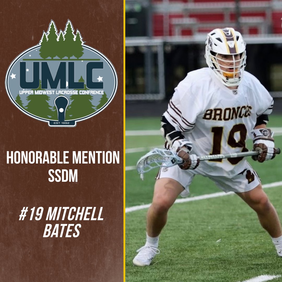Congratulations to SSDM Mitchell Bates on his selection for the UMLC Division 1 All-Conference Honorable Mention.