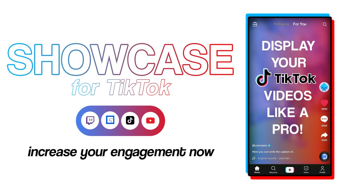 superstreamco's tweet photo. Hey everyone! We are delighted to announce that our new app '#SHOWCASE for TikTok' is out now on the Streamlabs App Store!

This new app allows you to display your most recent TikToks on stream. Boost your viewership and engagement by downloading it now! 🥳https://t.co/xfGBb0opjW https://t.co/bS0JX5MY2T