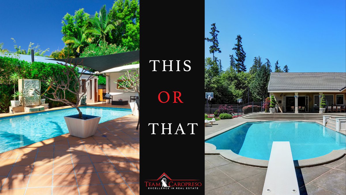 This or That Thursday ? Do you prefer #swimmingpool  on the left or on the right?  

#swimming #poolside #exterior #backyardpool  #realestate #realestateteam #thisorthat #thursdayvibes #thursdaythoughts #thisorthat