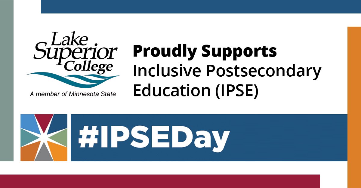 LakeSuperiorCollege (@lsc_duluth) on Twitter photo Lake Superior College is proud to support inclusive postsecondary education (IPSE) - college that includes people with intellectual disability on #IPSEDay, and every day. #OneMinnesota #IPSEDay #InclusiveHigherEd <a href="/GovTimWalz/">Governor Tim Walz</a> <a href="/LtGovFlanagan/">Lt. Governor Peggy Flanagan</a> Lake Superior College is proud to support inclusive postsecondary education (IPSE) - college that includes people with intellectual disability on #IPSEDay, and every day. #OneMinnesota #IPSEDay #InclusiveHigherEd <a href="/GovTimWalz/">Governor Tim Walz</a> <a href="/LtGovFlanagan/">Lt. Governor Peggy Flanagan</a>