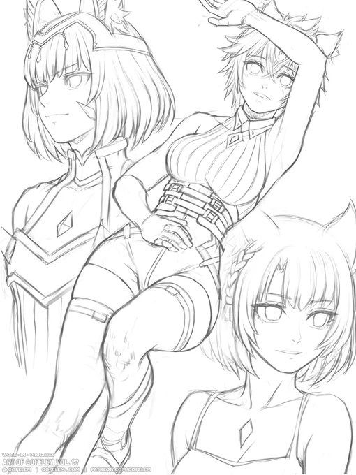 Na'el, Nia, & Mio wip  ( 〃ˊ ᵕ ˋ〃)  #XenobladeChronicles3 #ゼノブレイド3 #jrpg