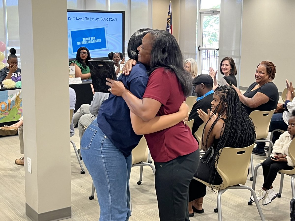 BibbSchools's tweet photo. Today, 11 students from the Teaching as a Profession pathway at @BibbHCCA were honored with a “Signing Day” as they committed to being Georgia educators. These students also each surprised a former teacher with an award recognizing his or her impact in the classroom. https://t.co/YJANvocPHG