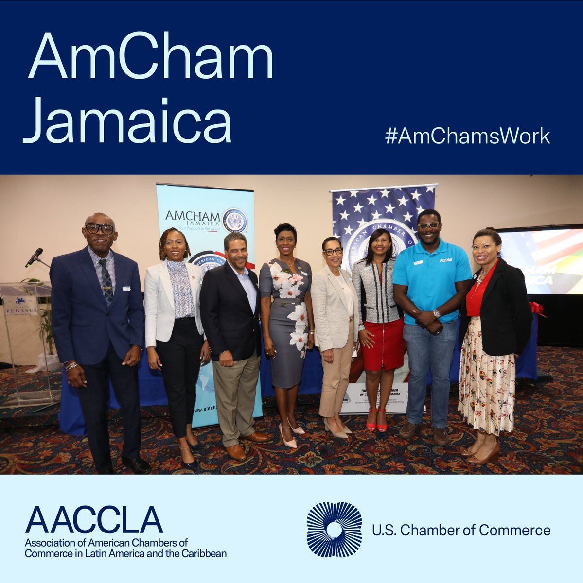 AACCLA (@aaccla_uscc) on Twitter photo Today we're proud to introduce the <a href="/AMCHAMJamaica/">The American Chamber of Commerce of Jamaica</a> team as the next AmCham of our #AmChamsWork campaign! Today we're proud to introduce the <a href="/AMCHAMJamaica/">The American Chamber of Commerce of Jamaica</a> team as the next AmCham of our #AmChamsWork campaign!