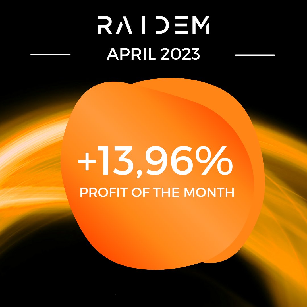💥+13.96% growth in April 2023.
Join our Telegram and become financially independent: t.me/RaidemBotGlobal
Check your result: bit.ly/3GOrhk6

#passiveincome #money #Investing #trading #forex #investment #financialfreedom #business #earnmoney #millionaire