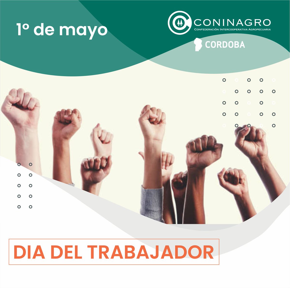 coninagrocba's tweet image. 📆 1° de mayo | Día Internacional del Trabajador ✊

🟢Coninagro Córdoba🟢  

apoyamos la actividad agropecuaria cooperativista 🌽🌾🌱🌻🐄🐖🚜 👨‍🌾‍🇦🇷  

#Coninagro #SomosConinagro #Córdoba #Cooperativismo #Productores #Cooperativa #Trabajo #Diadeltrabajador #Trabajadores