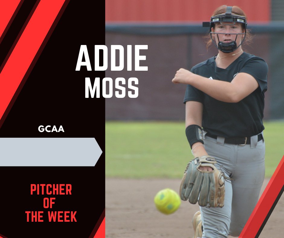 Yes ma'am <a href="/addie_moss27/">adelaide</a> !!! <a href="/THEGCAA/">GCAA</a> Pitcher of the Week once again!!