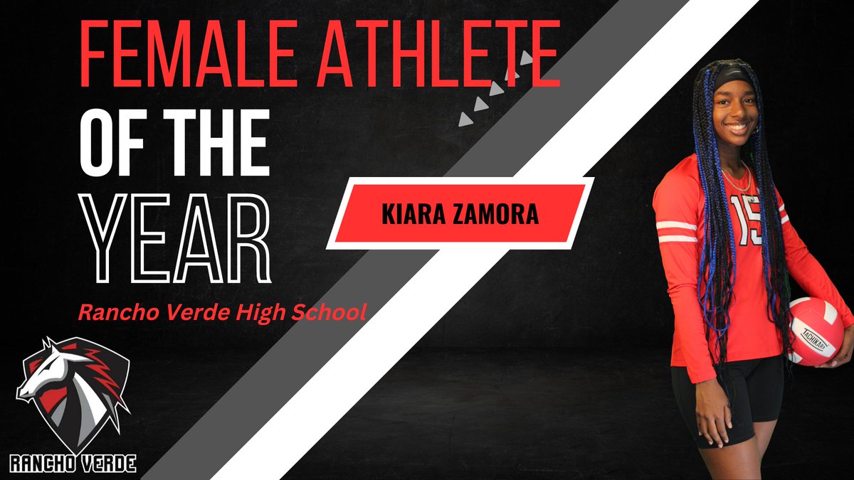 Congratulations to the RVHS female athlete of the year, Kiara Zamora! 👏🎉🎊