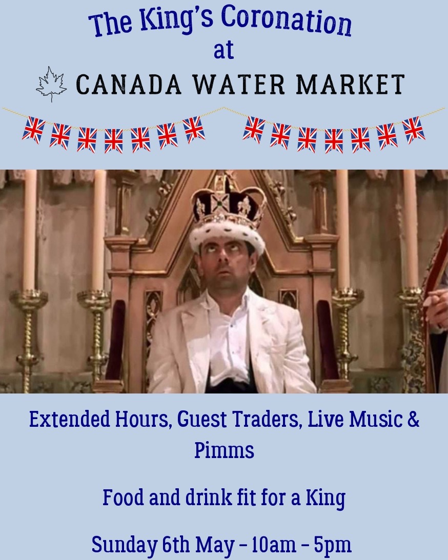 There's only one way to crown your weekend: join us for a special Coronation Market with extended hours, live music, guest traders and Pimms! 🤴