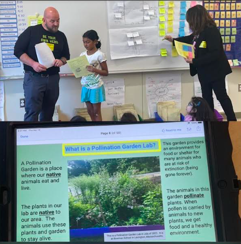 Ms. Barbacano &amp; Mr. "Trevor" Smith visit classes to invite Gr 2 superheroes to help save our pollinator friends!  Students will research and design a native pollinator garden lab in the Estabrook garden beds this spring.   🌻 🐝

<a href="/LexK5science/">karen mccarthy</a> 
<a href="/EstabrookGrade2/">Estabrook Grade 2</a> 
<a href="/lexedfoundation/">lexedfoundation</a>