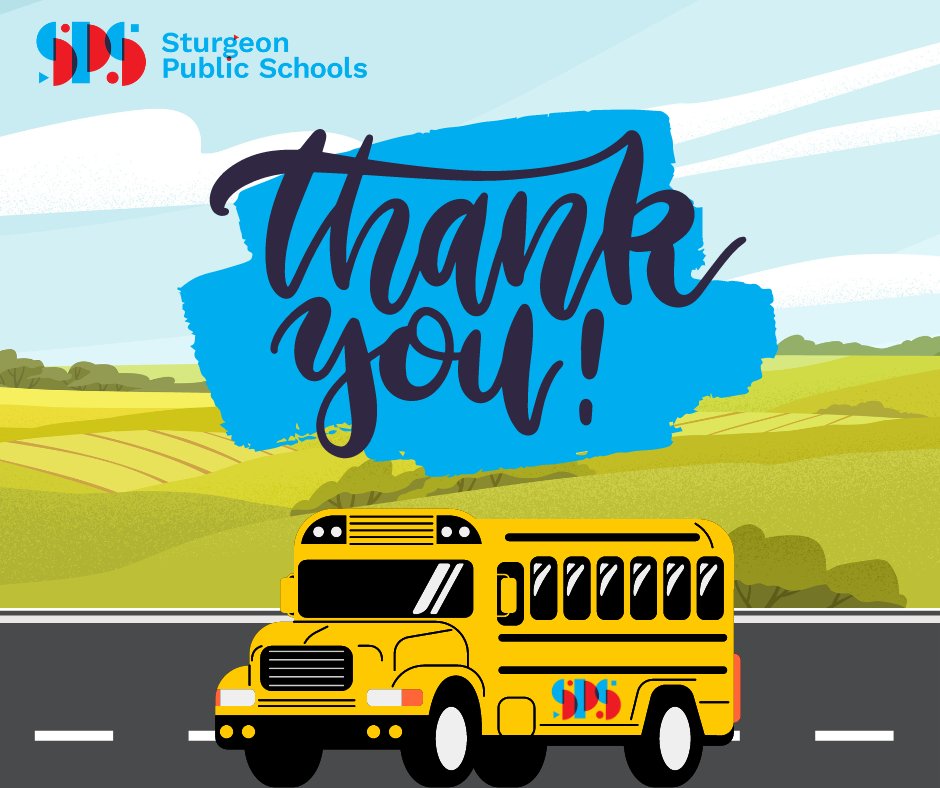 Happy School Bus Driver Appreciation Day! Today, we want to give a special shoutout to our amazing bus contractors at Sturgeon Public Schools who work tirelessly to ensure the safety and well-being of our students on their daily commutes. Thank you for all that you do!