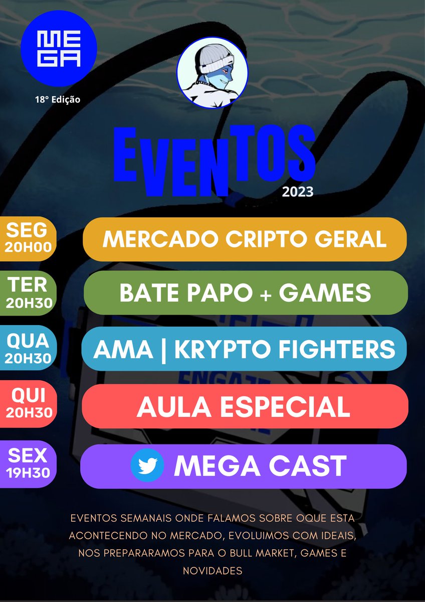 Eventos dessa semana em nosso Discord e Twitter

Lembrando que todos eventos pontuam XP em nosso sistema de engaje para ganhar onde vamos dar R$5000,00 divido entre os melhores do ranking nos próximos 30 dias 🔥

Entre em nosso discord e marque presença:

discord.gg/megadao