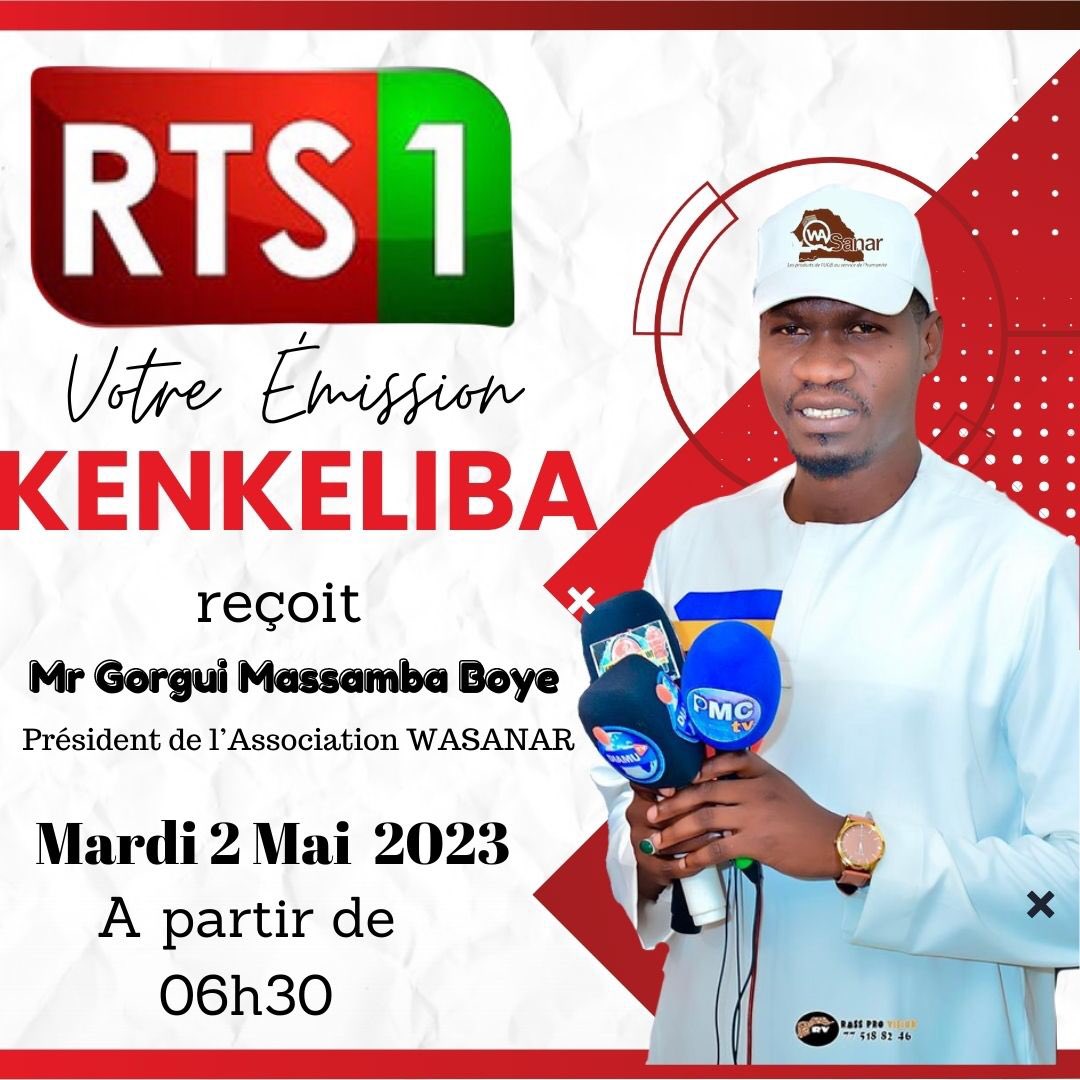 WasanarUGB's tweet photo. Hello chère communauté Merci de suivre le président de WASANAR monsieur @Gorgui Massamba Boye demain à partir de 06H30 sur la @RTS1_Senegal #alumnidays #UGB #KeurWasanar #tableronde #retouralasource #pélerinage https://t.co/7YzyP56vth