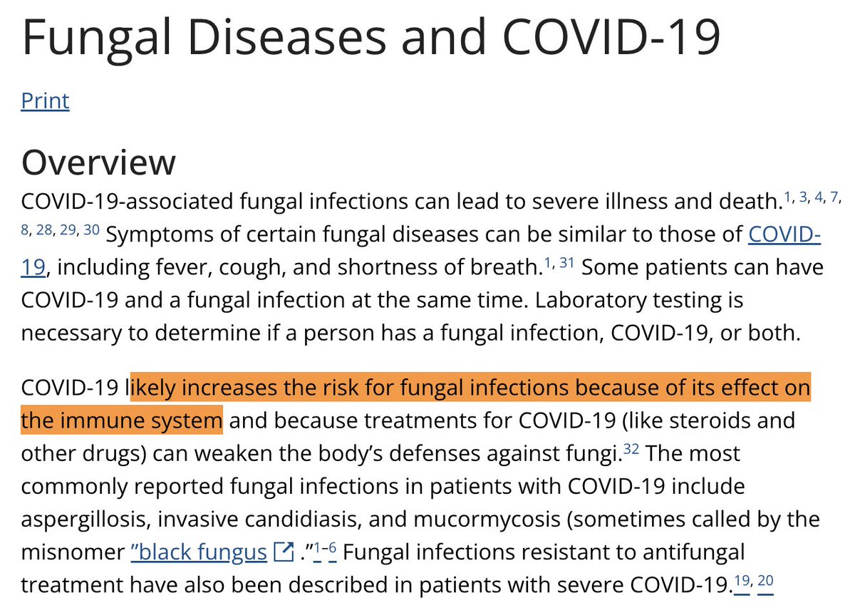 fitterhappierAJ's tweet photo. A while back many people who did not know what they were talking about spoke out of turn and claimed Covid did not increase susceptibility to fungal infection from immune harm 

The CDC now disagrees with them https://t.co/Ta0G6FaCmc https://t.co/7Xyo2cxwzO