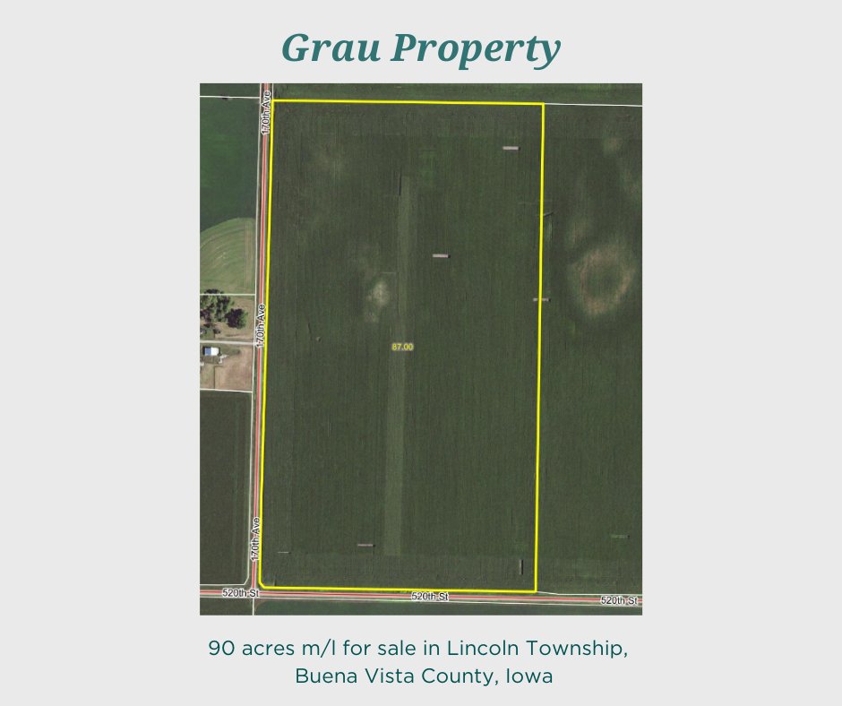 Summit Land is selling 90 acres m/l in Buena Vista County, Iowa. 

For more information please contact Ben Hollesen at Midwest Land Management (712) 253-5779

#IowaFarmland #BuyLand