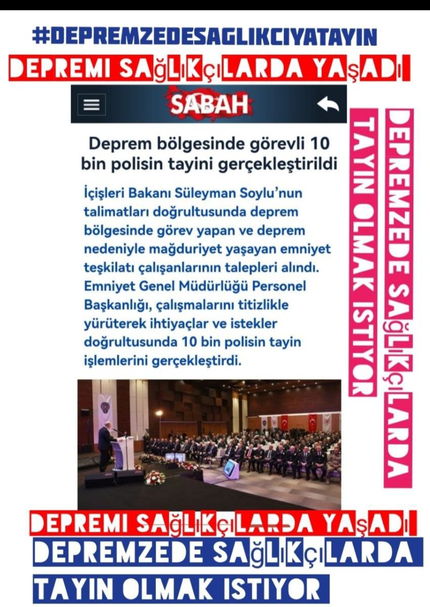 #MetGala 
#depremzedesağlıkcıyasartsıztayin 
#depremzedesaglikci3aydirtayinbekliyor ,şartsız olumlu olarak açıklansın da bu mağduriyet seçim öncesinde son bulsun artık,tükendikkk,yorulduk,perişanız lütfen!!!@drfahrettinkoca ,<a href="/RTErdogan/">Recep Tayyip Erdoğan</a> ,<a href="/Akparti/">AK Parti</a> ,<a href="/herkesicinCHP/">CHP 🇹🇷</a> ,<a href="/saglikbakanligi/">T.C. Sağlık Bakanlığı</a>