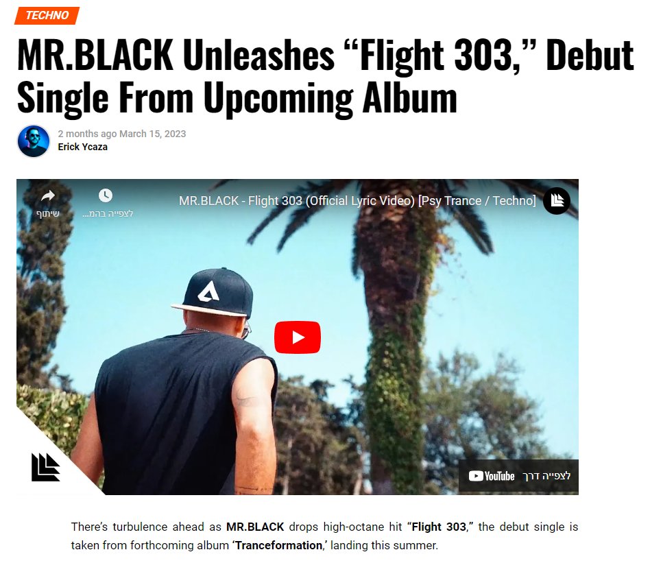 mr_black_music's tweet photo. Kind words from @ElectroWowNews on #Flight303 from my upcoming album #Tranceformation!
Read here 👉 https://t.co/IK9wduQH3e https://t.co/EaRyrx6Nf2